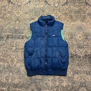 le tigre reversible vest men’s size L used in blue and green